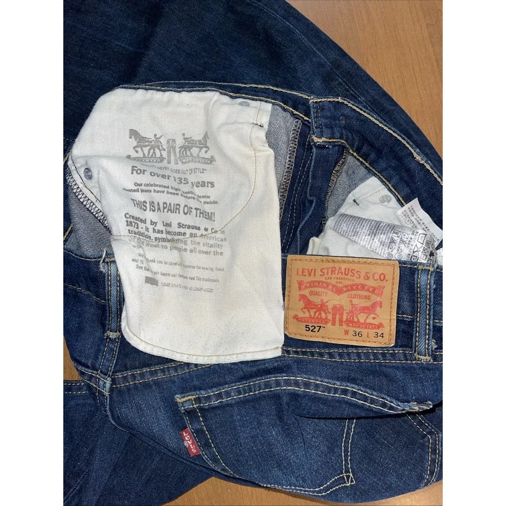 Levi's 527‎ Boot Cut 36x34 Blue Dark Wash